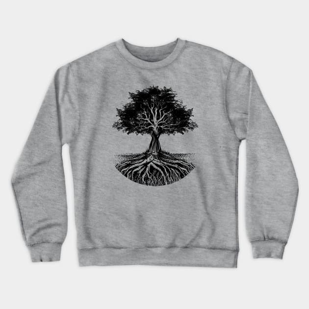 Tree Art Drawing Crewneck Sweatshirt by michony